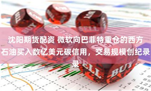 沈阳期货配资 微软向巴菲特重仓的西方石油买入数亿美元碳信用，交易规模创纪录